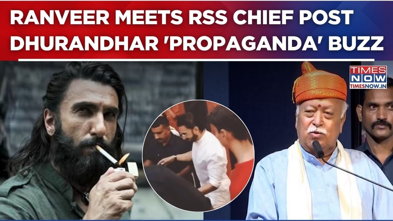 Ranveer Singh Visits RSS Chief Mohan Bhagwat At Nagpur HQ After Dhurandhar &lsquo;Propaganda&rsquo; Row | WATCH