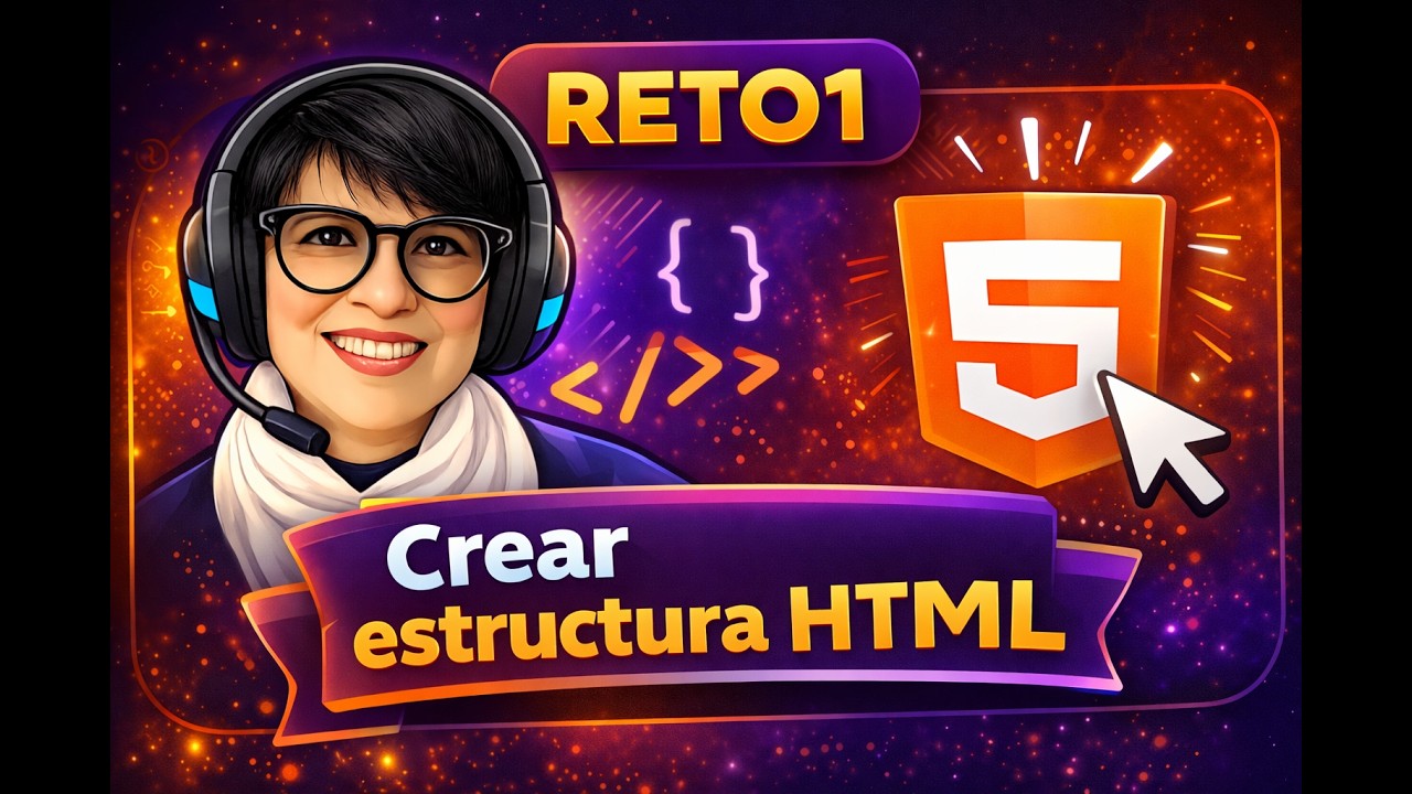 ✨📢🎨 R1 ¡Reto Aceptado! Crea tu primera estructura HTML 💻🔥 ¡Acompáñame Paso a paso! 🚀😎✅ #HTMLCSSreto
