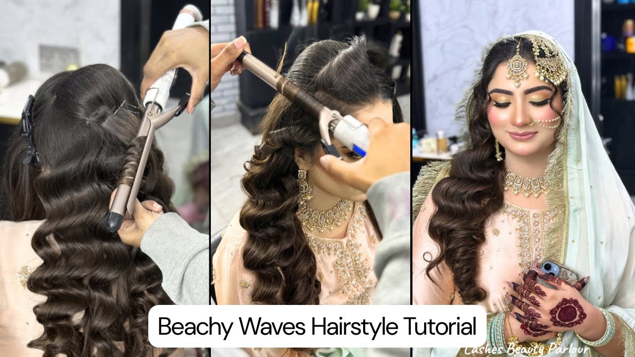 Beachy Waves Hairstyle Tutorial 💫 Soft & Messy Waves for Parties, Weddings & Shoots | Step-by-Step 