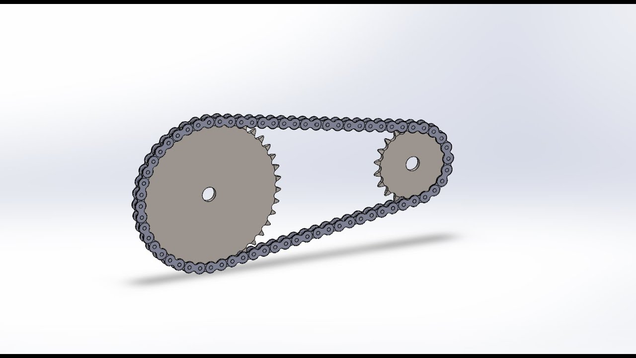 Tutoriel SolidWorks Modélisation de deux roues dentées et une chaine sur SolidWorks