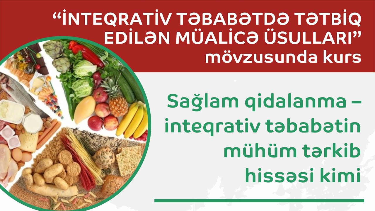 Mühazirə 8. Sağlam qidalanma – inteqrativ təbabətin mühüm tərkib hissəsi kimi