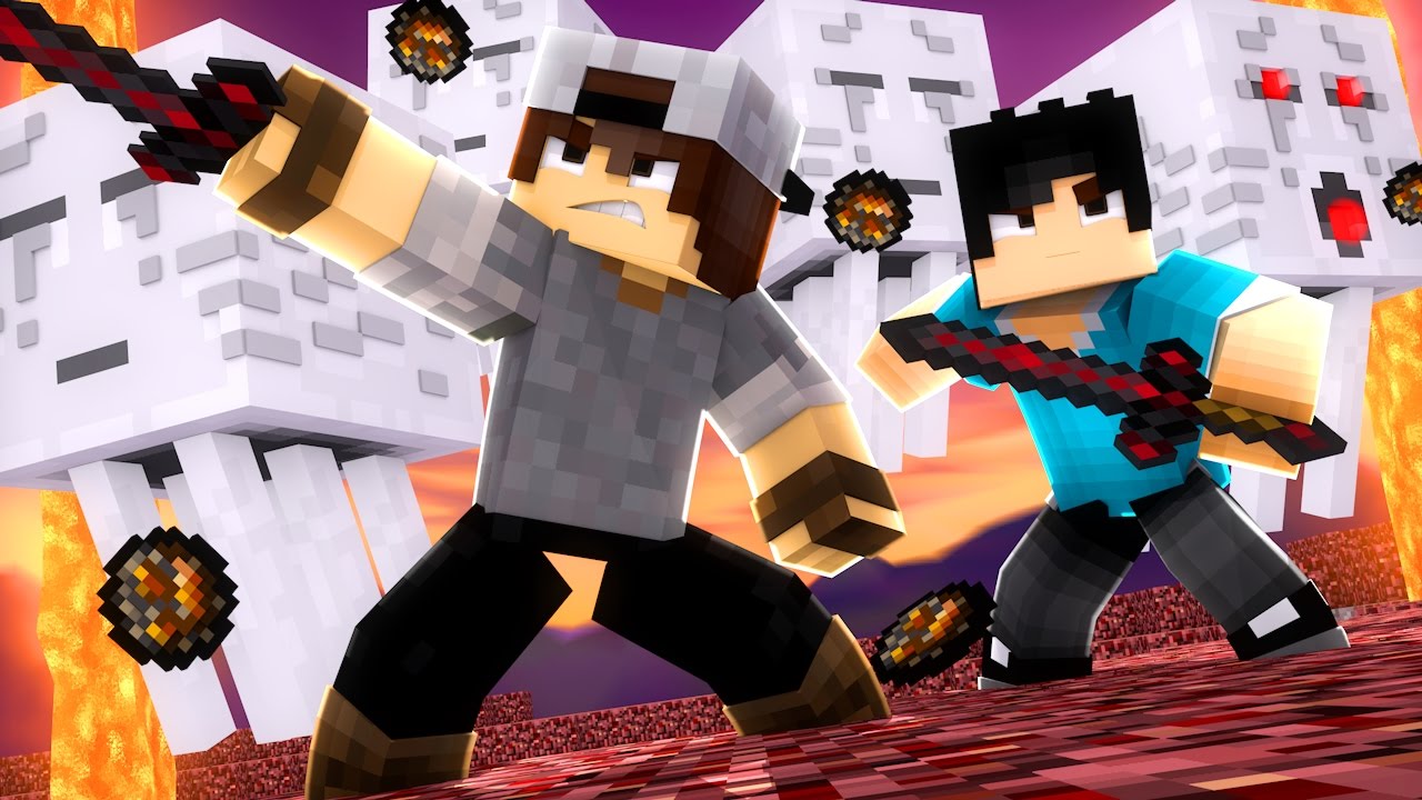 Minecraft: SORTE NO PVP - ESPADA DOS PODERES DO GHAST!