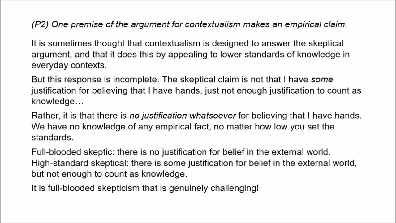 An argument against contextualism