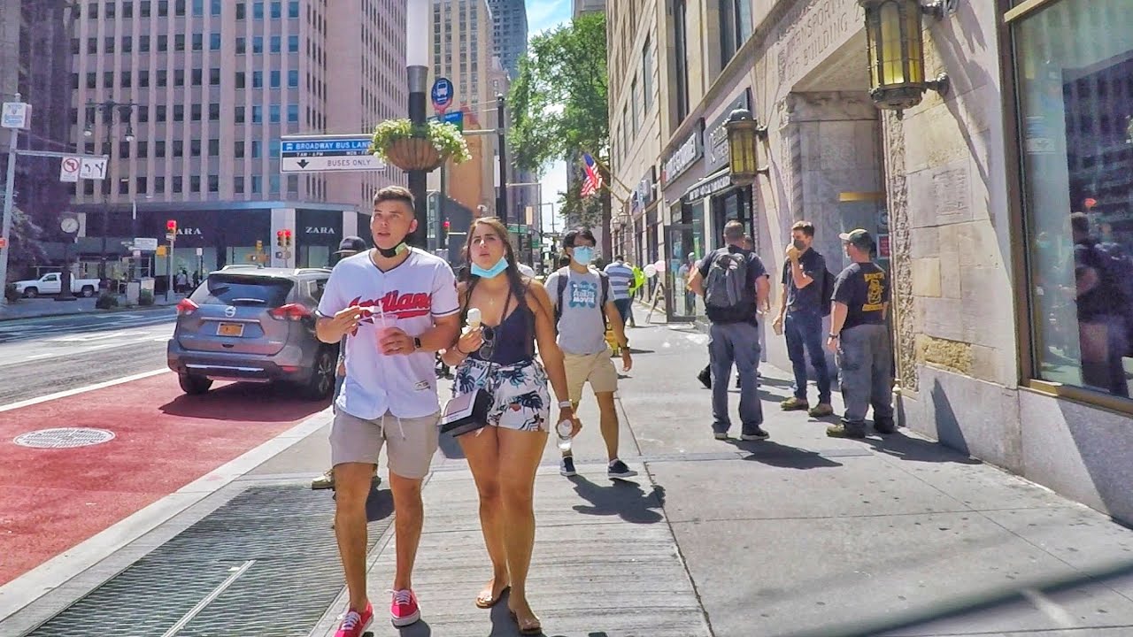 ⁴ᴷ⁶⁰ Walking Downtown Manhattan New York City via Trinity Place to Murray Street (September 3, 2020)