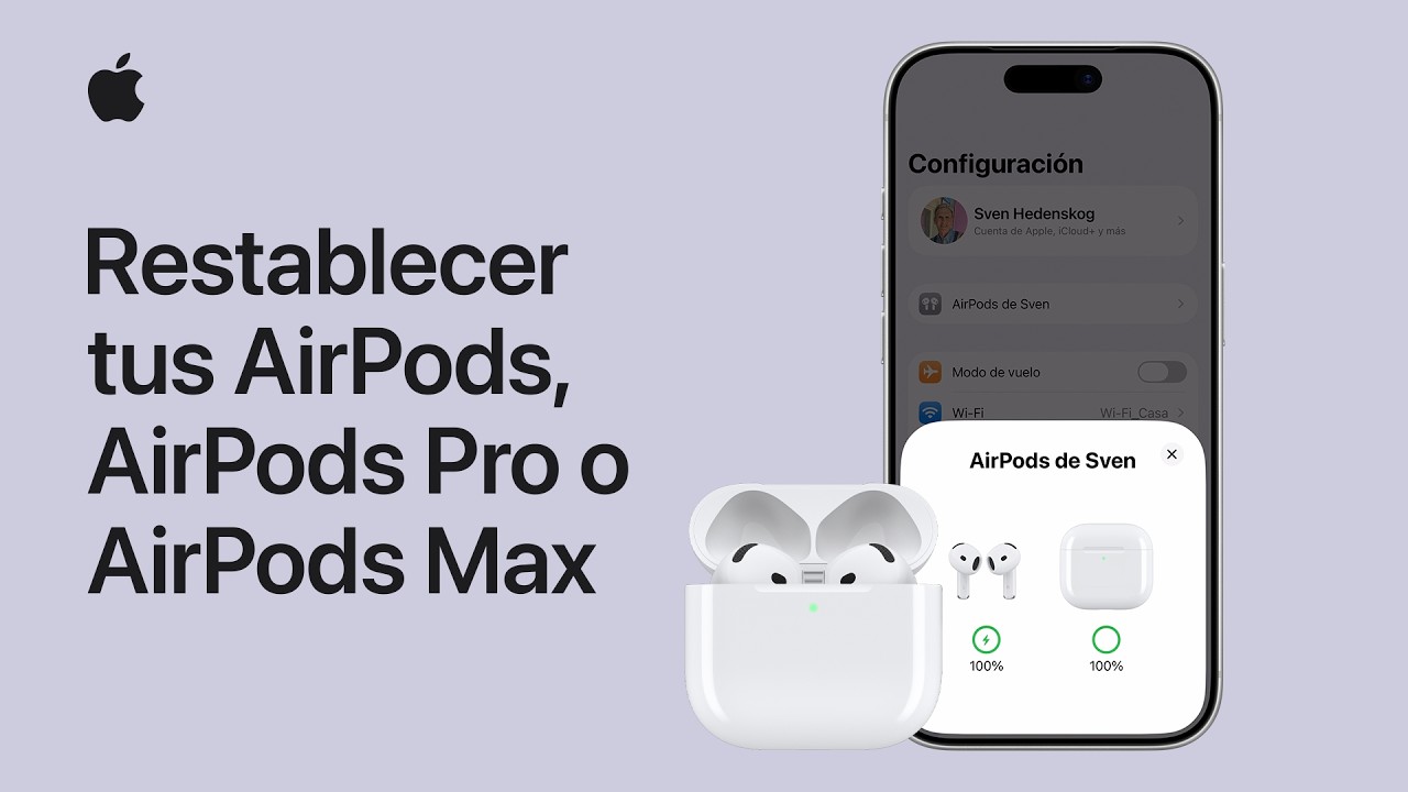 Cómo restablecer tus AirPods, AirPods Pro o AirPods Max | Soporte técnico de Apple