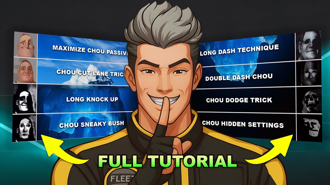 TUTORIAL CHOU!! ONLY 1% KNEW THIS TRICK (global chou full advanced tutorial) - Mobile Legends