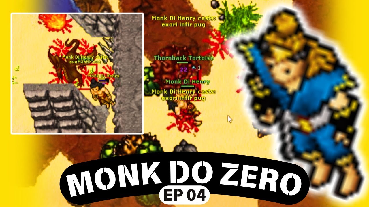 TIBIA: MONK DO ZERO EP 04 - Chegando no Level 30, SOLANDO DRAGONS , HUNT MISTERIOSA em ANK😎 e Mais 🔥