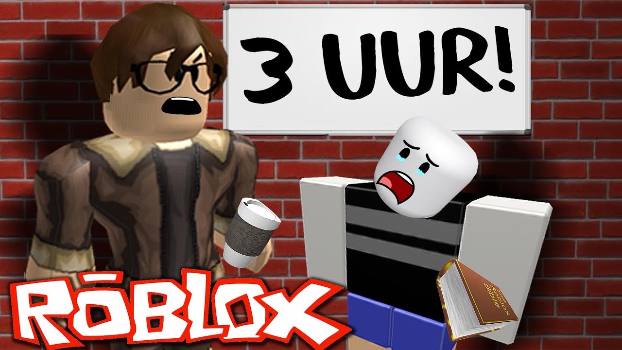 3 UUR TE LAAT IN DE LES! IK MOET NABLIJVEN! (ROBLOX)