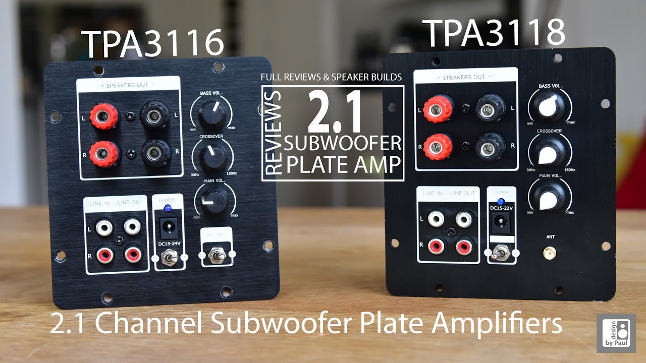 2.1 Channel Subwoofer Amplifier Plate Review TPA3116 and TPA3118. Mini Plate Amplifier for DIY Build