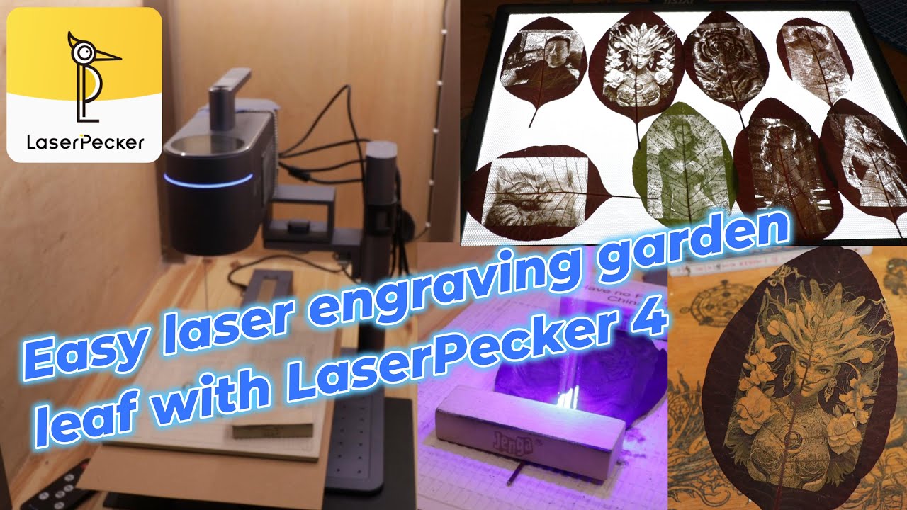 Простая лазерная гравировка садовых листьев с помощью LaserPecker 4 #Laserpecker #обзорпродукта #...
