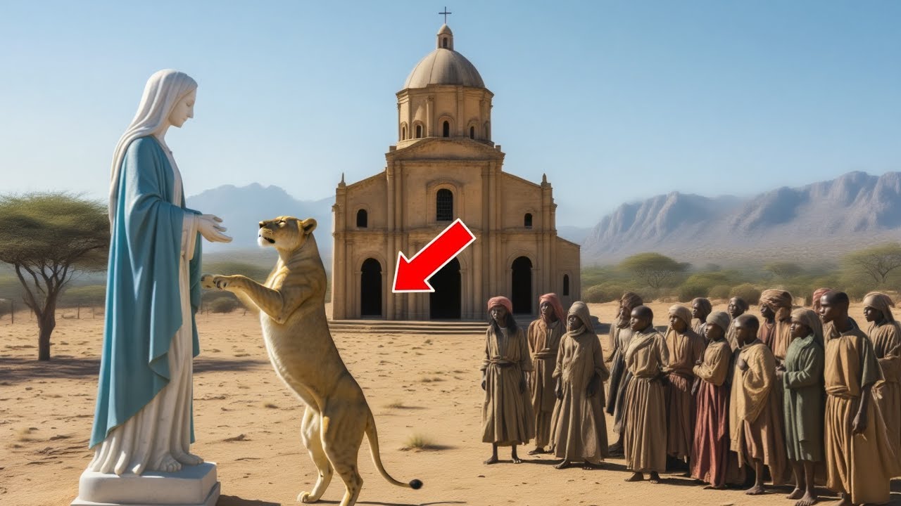 اللبؤة تتوسل للمساعدة أمام العذراء مريم... وما حدث بعدها أبكى الجميع!