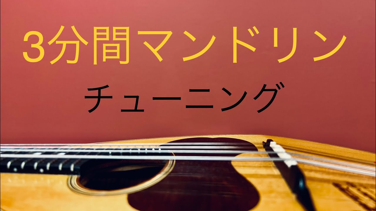 3分で分かるマンドリンの弾き方 01 チューニングをするぞ