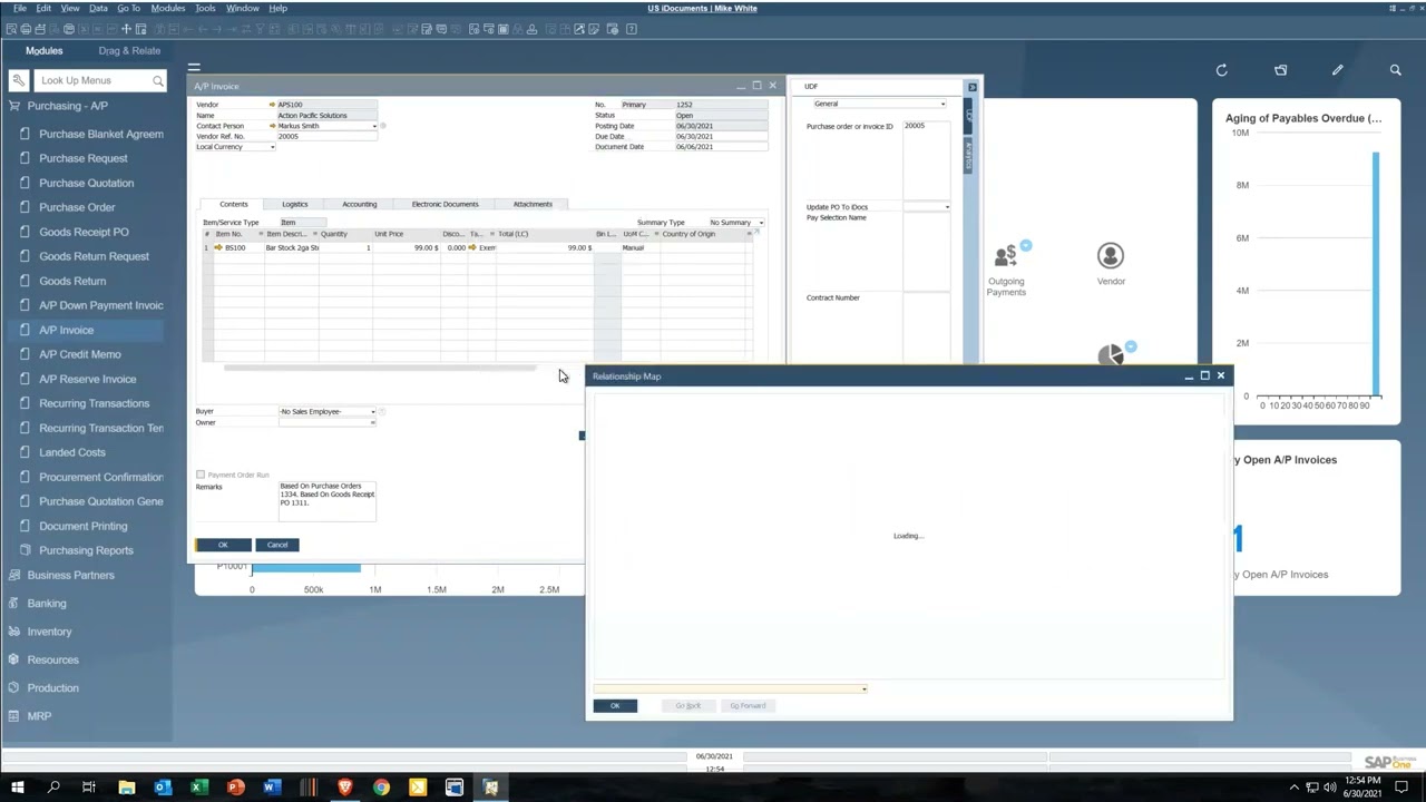 iDocuments for SAP Business One - Purchase to AP Process Flow