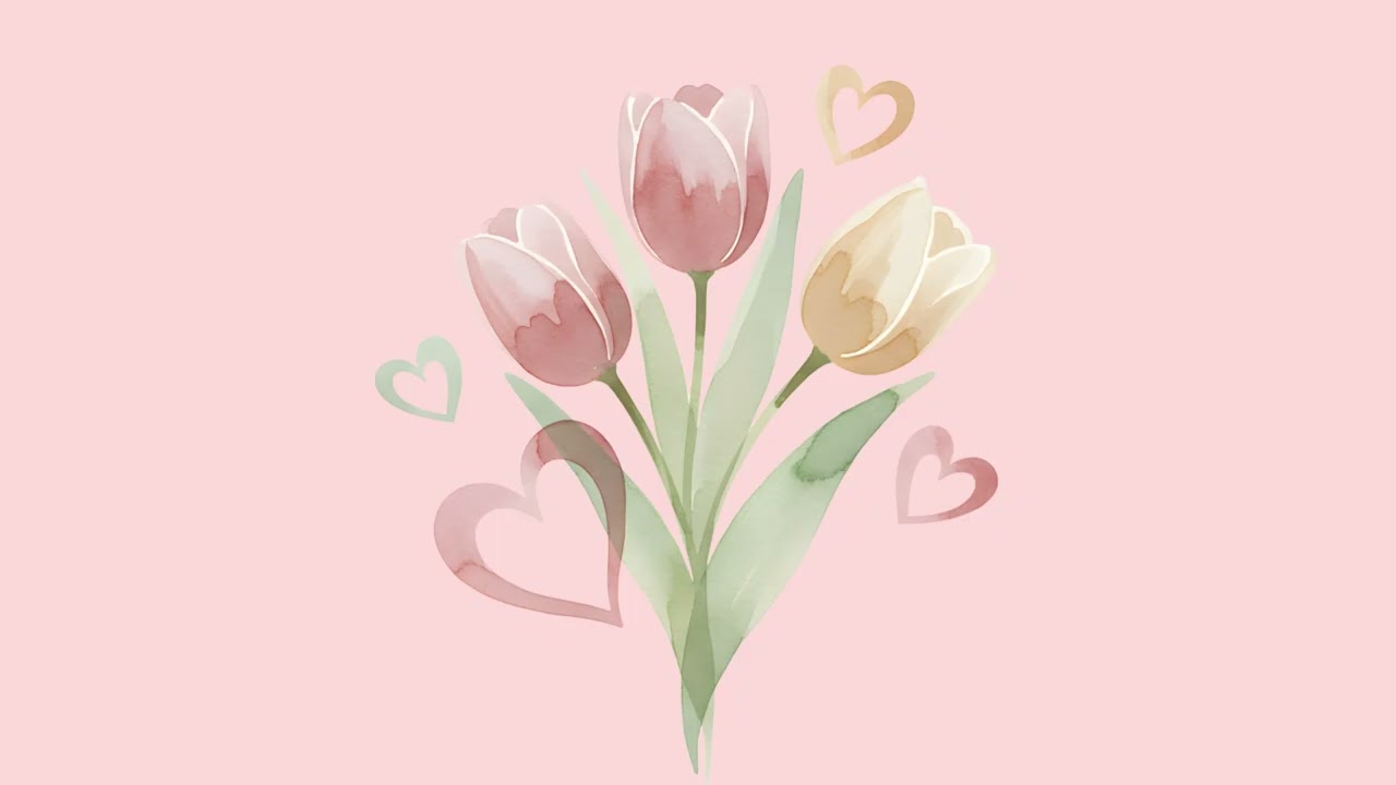 Watercolor Flowers TV Art Silent Screensaver | 1 Hour Wallpaper | 3 Watercolor Paintings TV Art