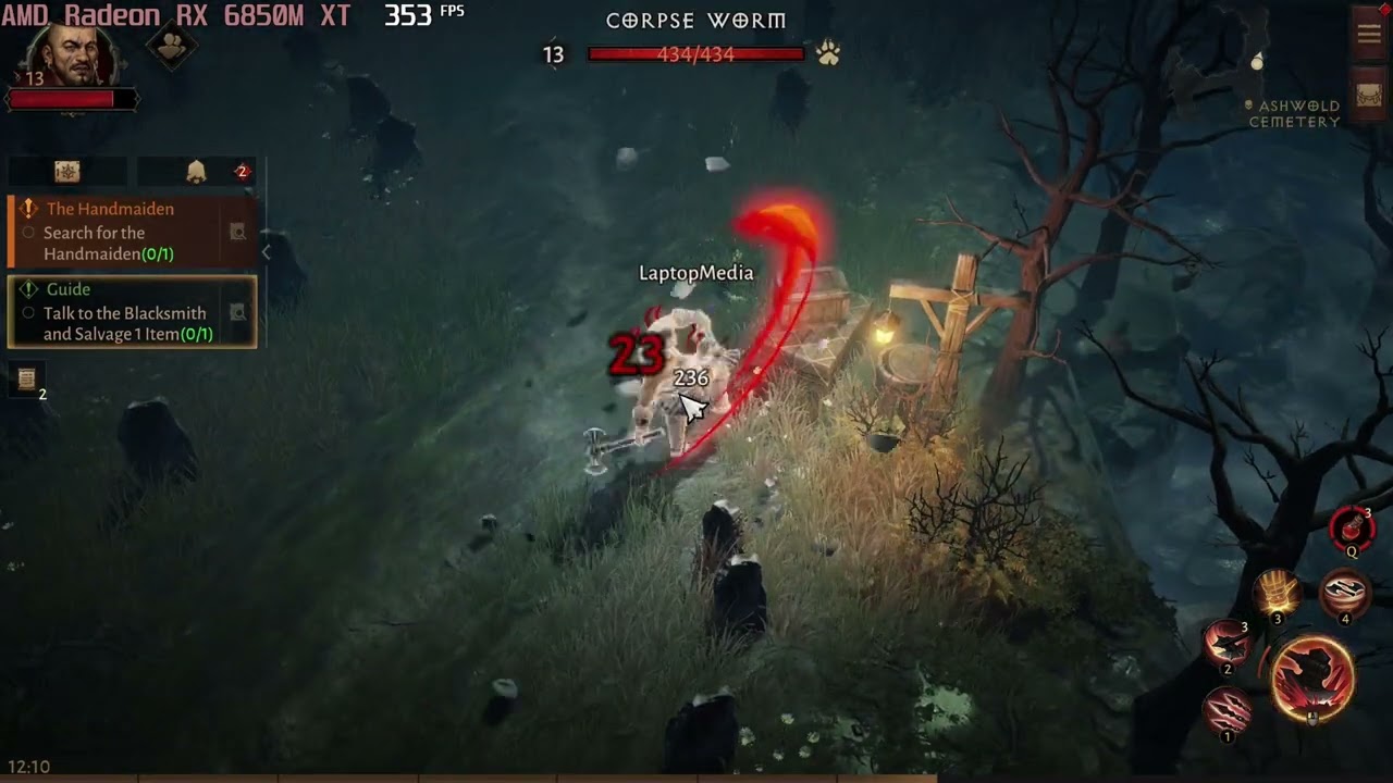 🎮 AMD Radeon RX 6850M XT - Diablo Immortal gameplay benchmarks (1080p)