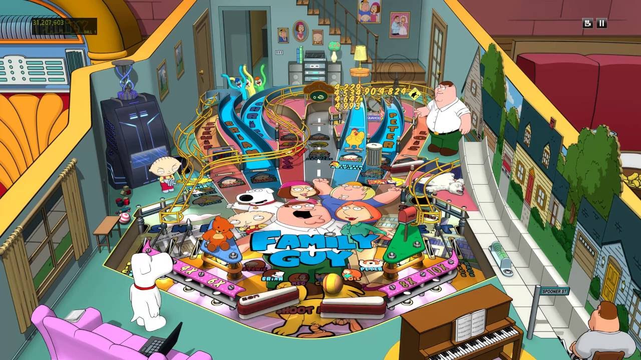 Family Guy ZEN Pinball FX 2 4K 2160p/60FPS Gameplay