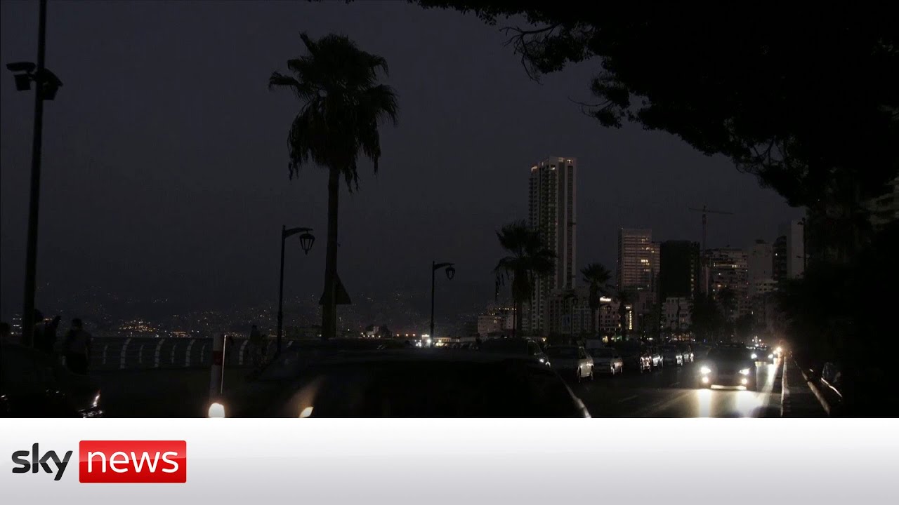 Lebanon blackout: Headlights and torches are only light after electricity had to shut down
