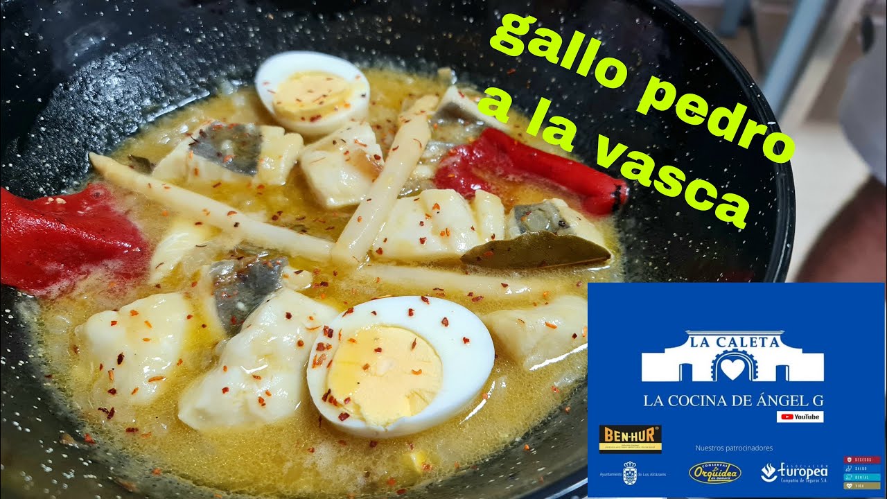 Pescado a la vasca (gallo san Pedro) con espárragos