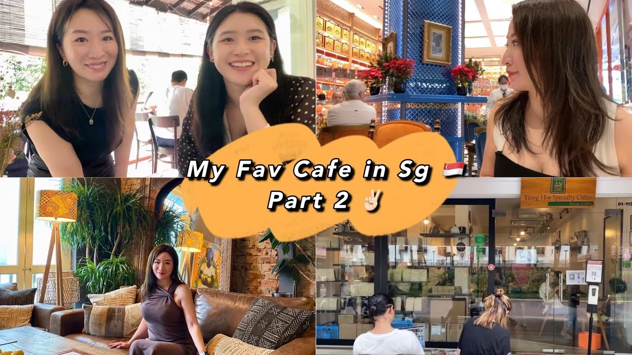 My Fav Cafes in Singapore - Part 2 (Vlog#4) Riders Cafe | Kafe Utu | Bacha Coffee | Tiong Hoe
