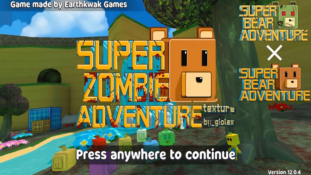 New Update Zombie Map Unblock Minecraft Texture  Super Bear Adventure Gameplay Walkthrough 