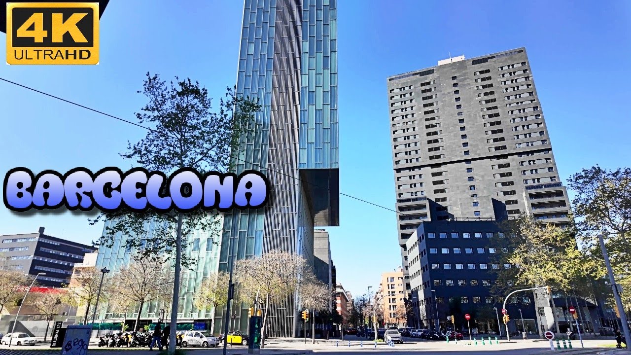 4K60 BARCELONA Street Walking Tour | AVENIDA DIAGONAL 2024 SPAIN