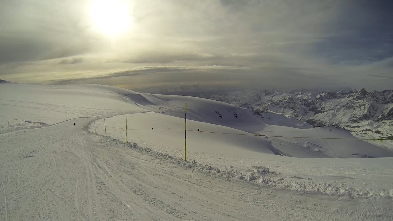 ЧЕРВИНИЯ-ЦЕРМАТТ Скорость и пустые спуски CERVINIA-ZERMATT Speed and empty slopes