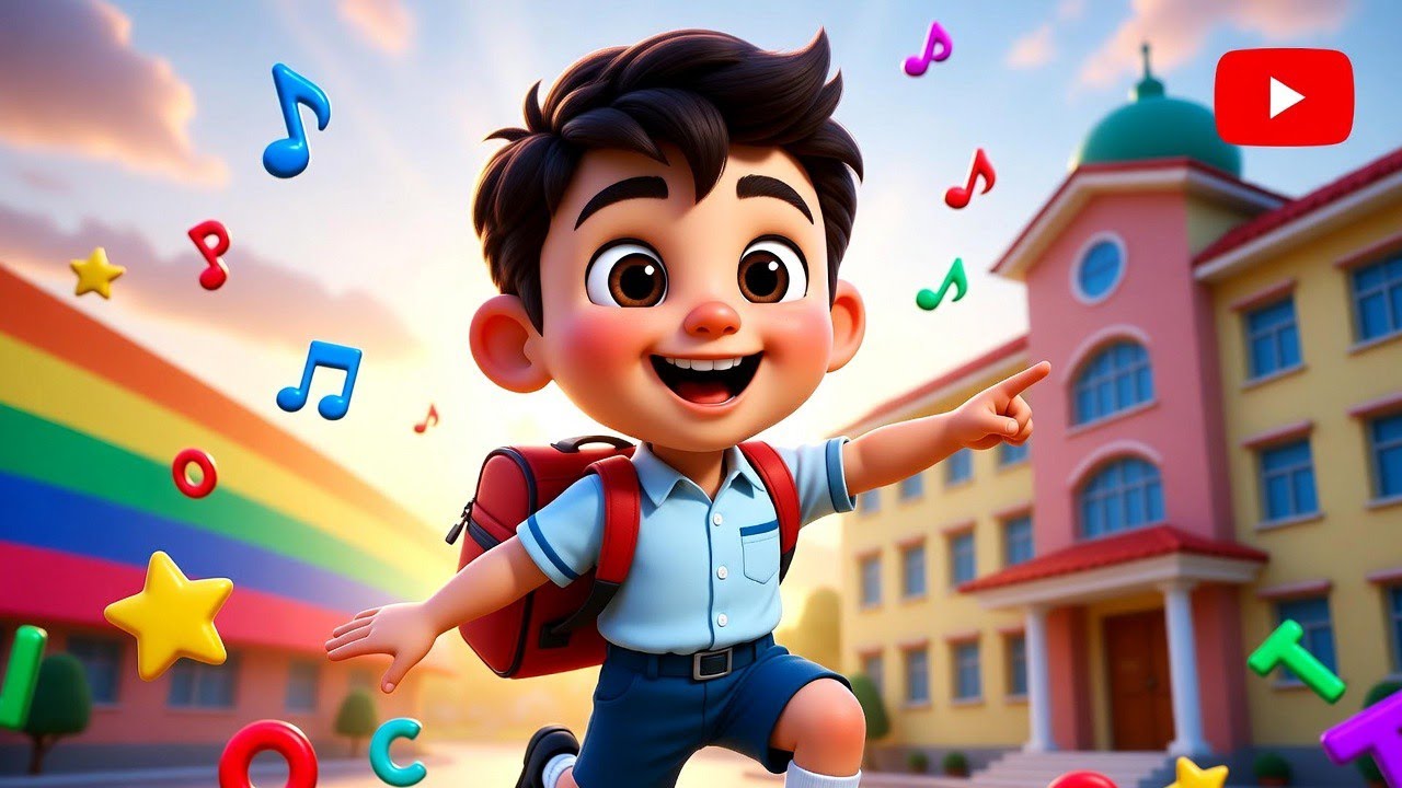 School Song for Kids  | Good Morning Song | Fun Learning Cartoon 3D | #youtube #kidsvideo 