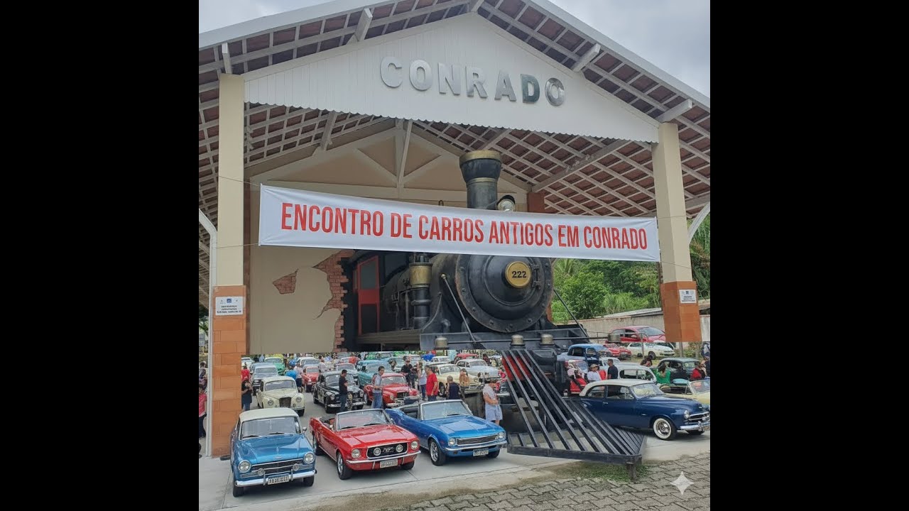 Encontro de carros antigos na Praça de Conrado (Miguel Pereira)
