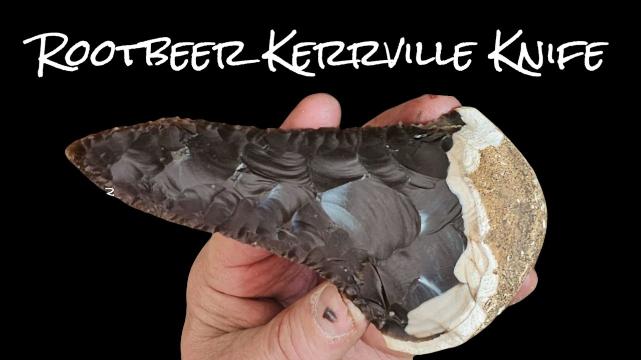 Flintknapping John Tuttle 2025 knapp-in Rootbeer Kerrville Knife