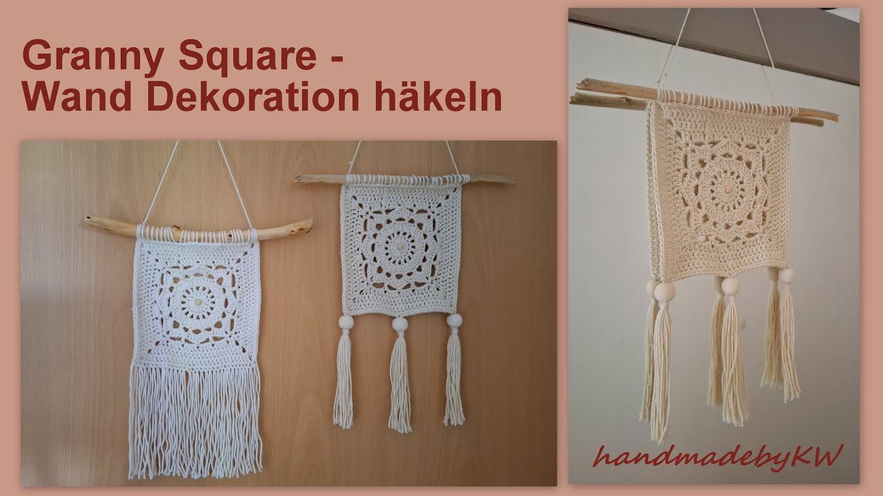 Granny Square - Wand Dekoration häkeln