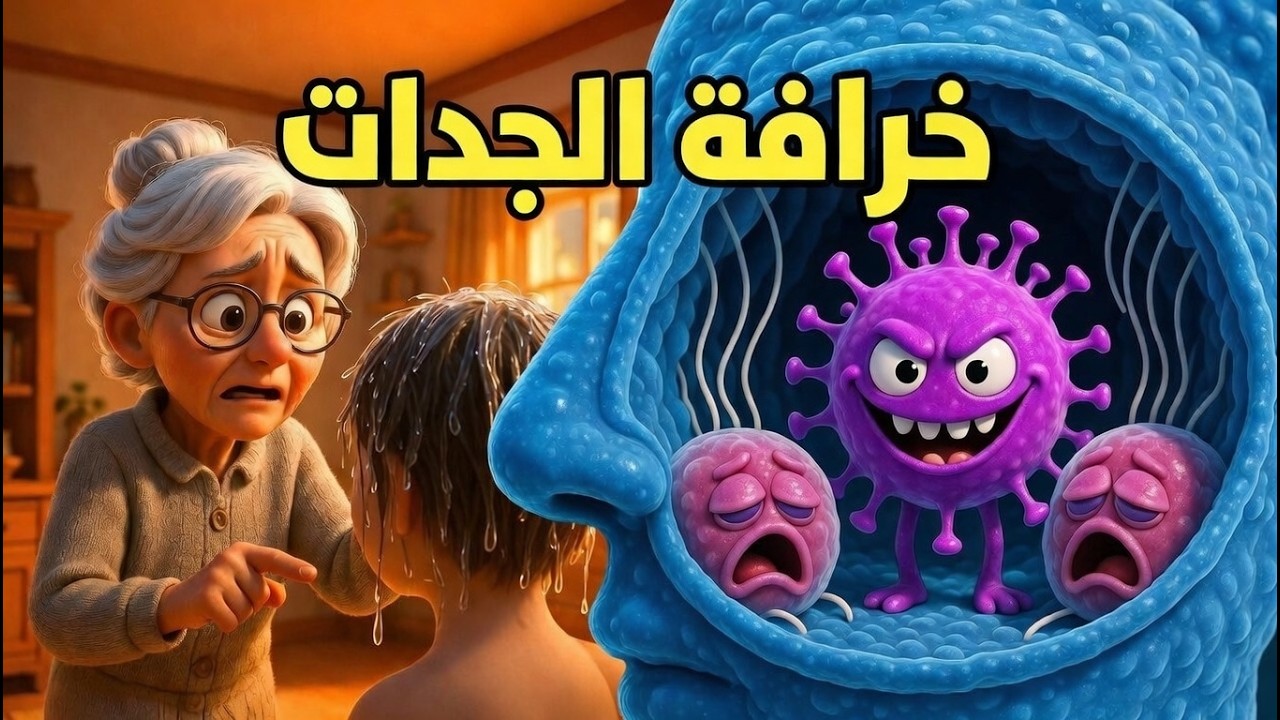هل شعرك المبلل يسبب البرد حقاً؟ 🤔 الإجابة ستصدم..#حقيقة_الصحة #شعرك_المبلل #خرافات_صحية