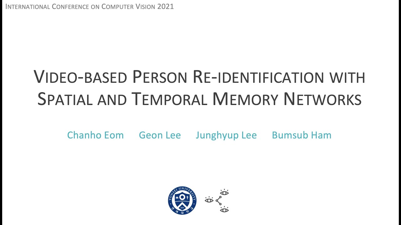 Video-based Person Re-identification with Spatial and Temporal Memory Networks (ICCV 2021)