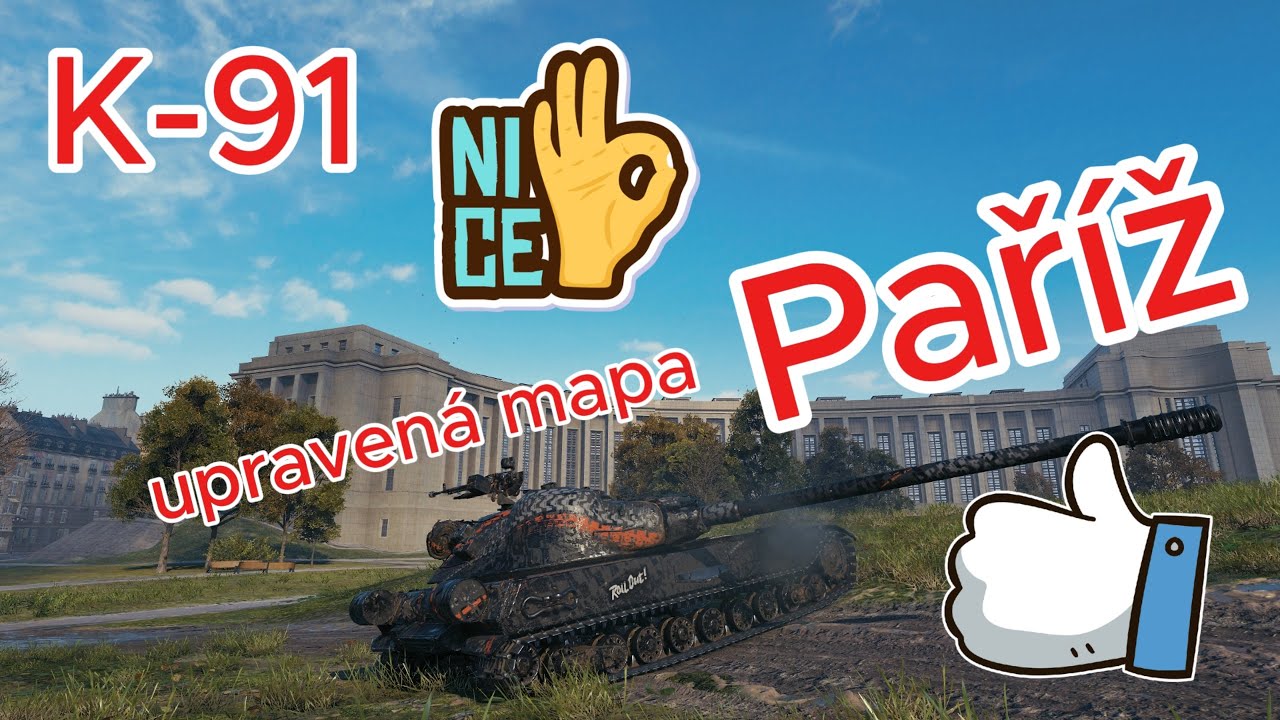 World of Tanks // K-91 na  upravené mapě  Paříž // cz