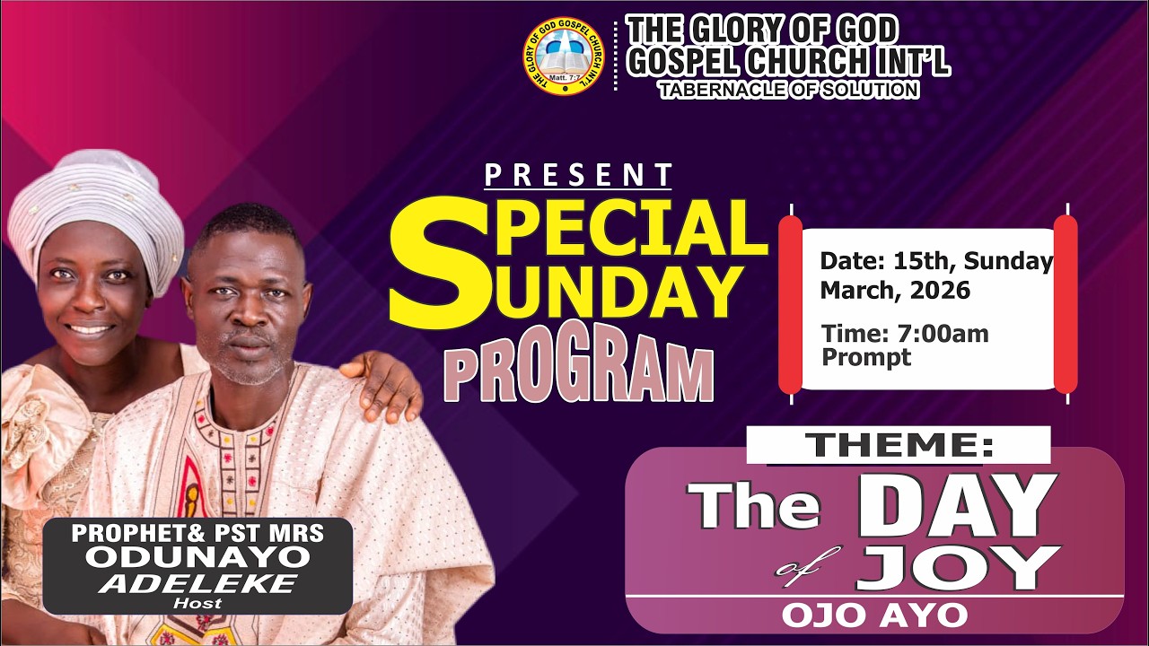 SPECIAL SUNDAY SERVICE (THE DAY OF JOY)