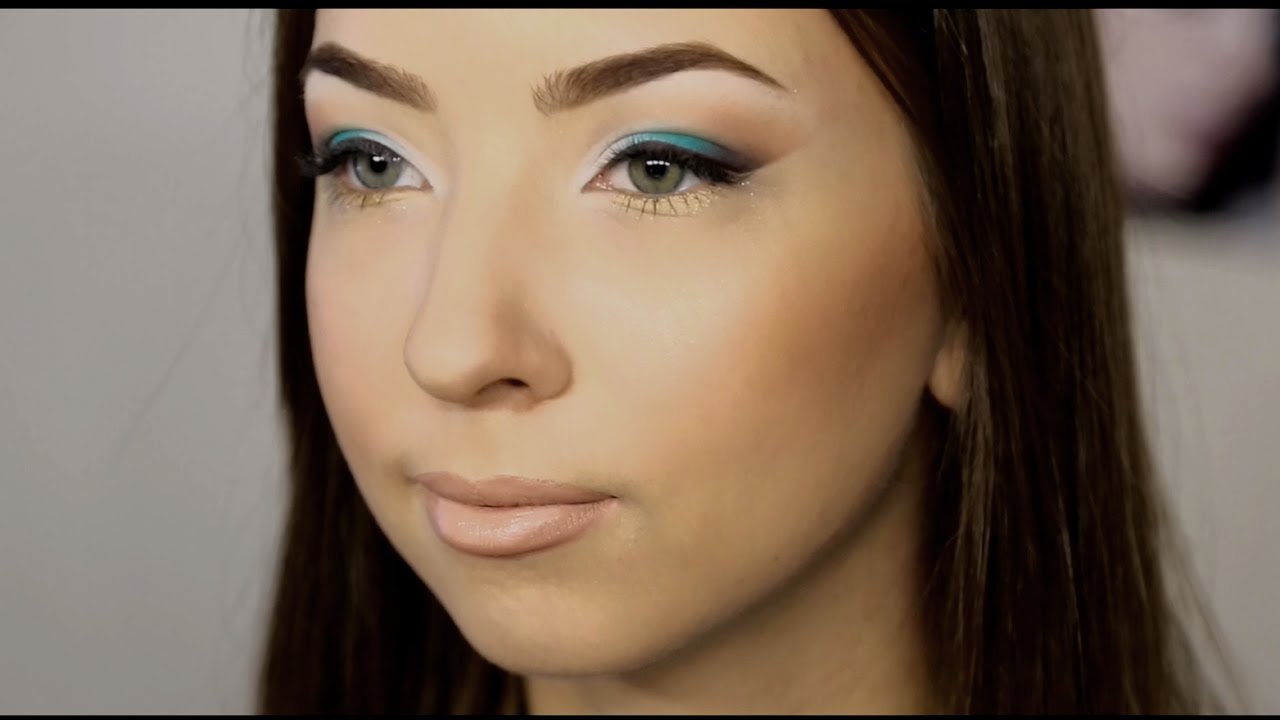 Яркий бирюзовый макияж - [Simple Beauty - все о красоте]