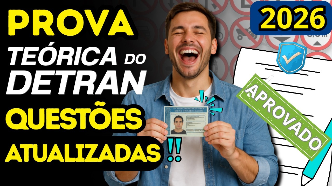 SIMULADO do DETRAN 2026: REVISÃO FINAL com 10 QUESTÕES PROVA TEÓRICA