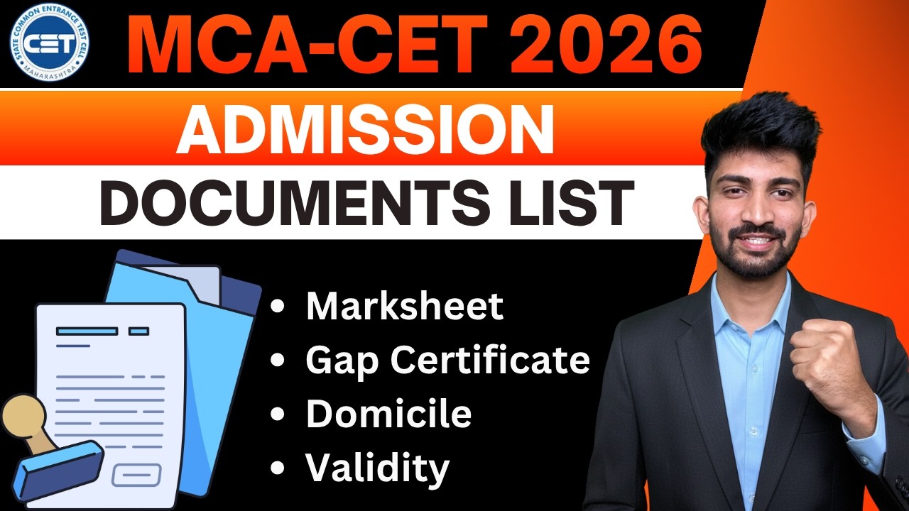 Mca Cet Documents List For Admission 2026 | Mca Admission Process 2026