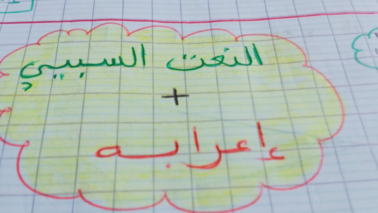 النعت السببي.  واعرابه