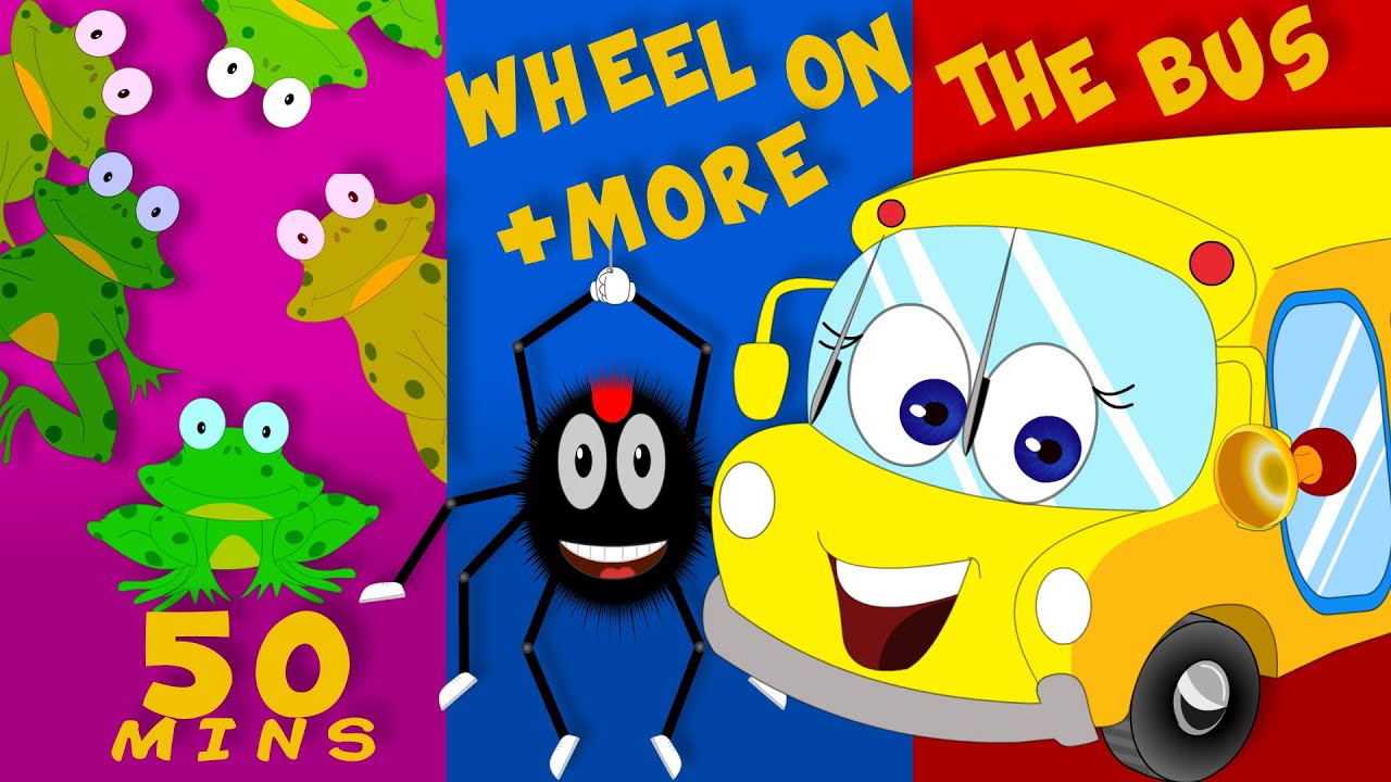 Wheels On The Bus | Incy Wincy Spider | Plus More | 50 Mins Compilation