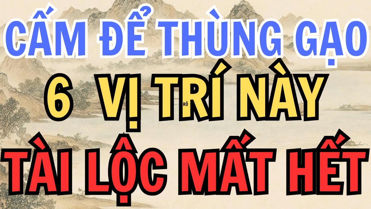 6 VỊ TRÍ ĐẶT THÙNG GẠO, VỠ NỢ LỤI BẠI, NGHÈO MẠT KIẾP - Lời Phật Dạy #loiphatday #phongthuynha