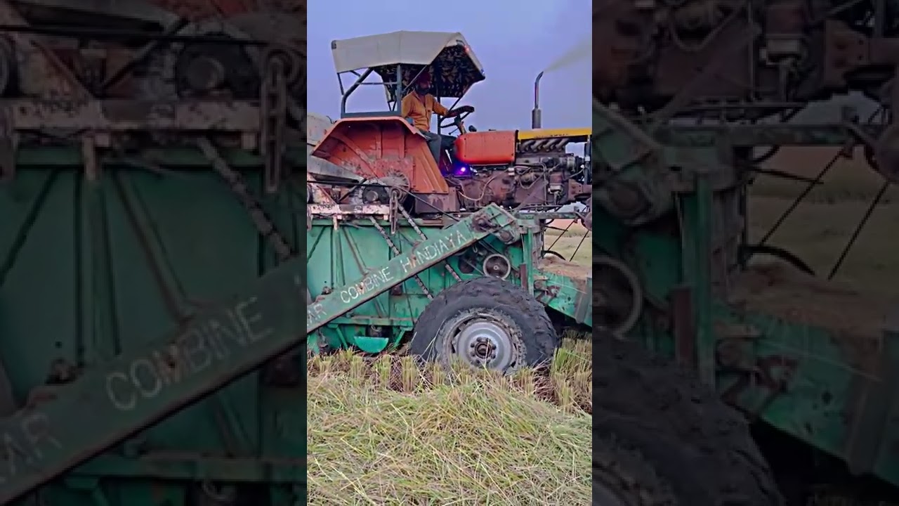 old balkar combine harvester
