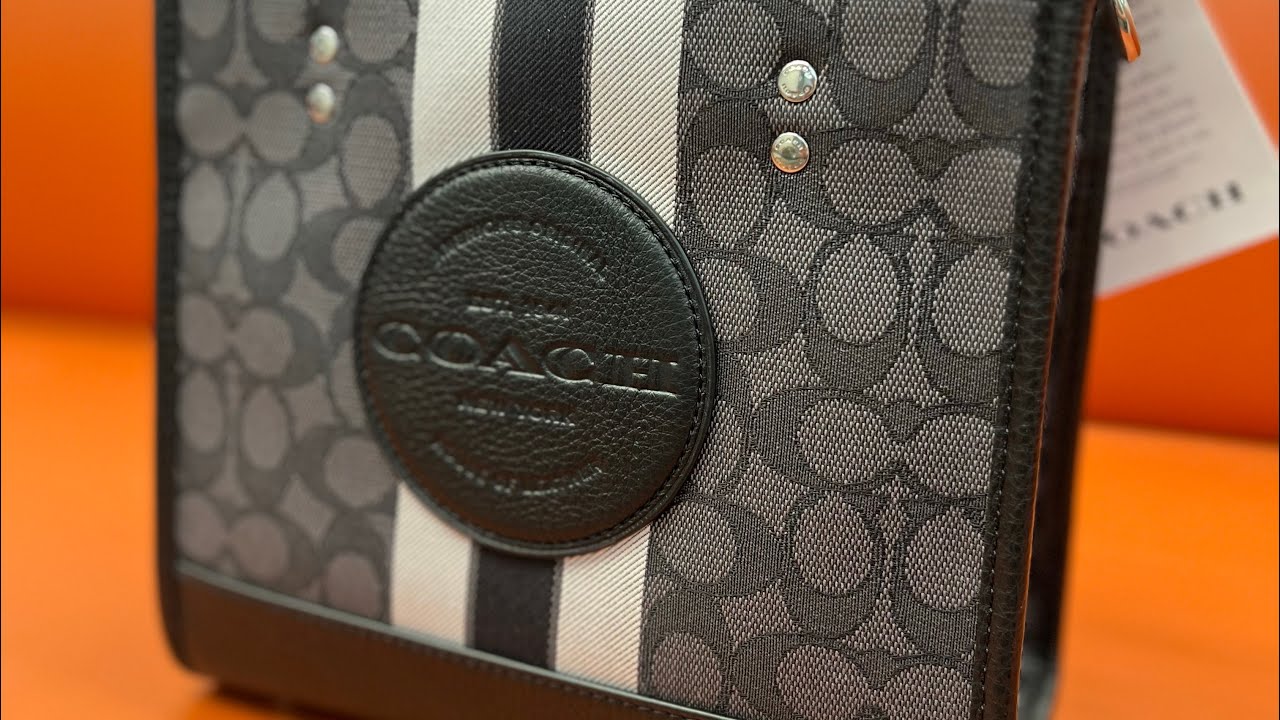COACH Dempsey Tote 22 In Signature Jacquard With Stripe And Coach Patch