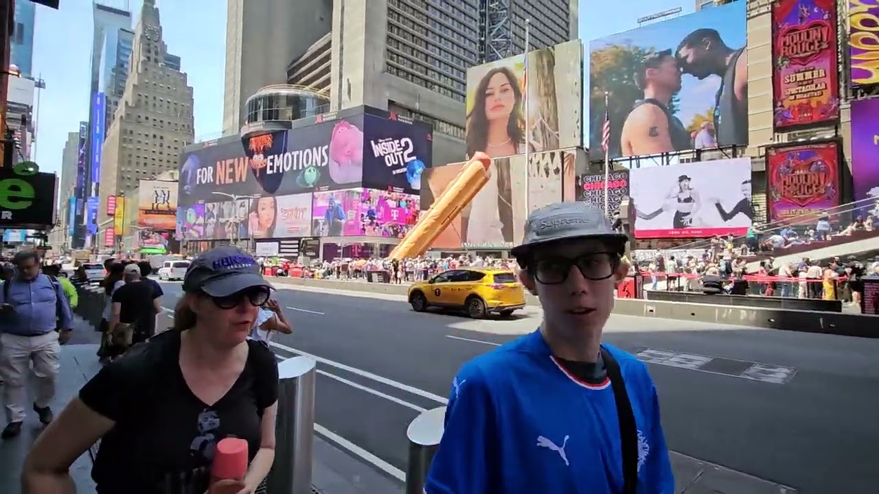 New York City Walking Tour June 13, 2024 - New York City in Summer - Times Square Hot Dog Festival