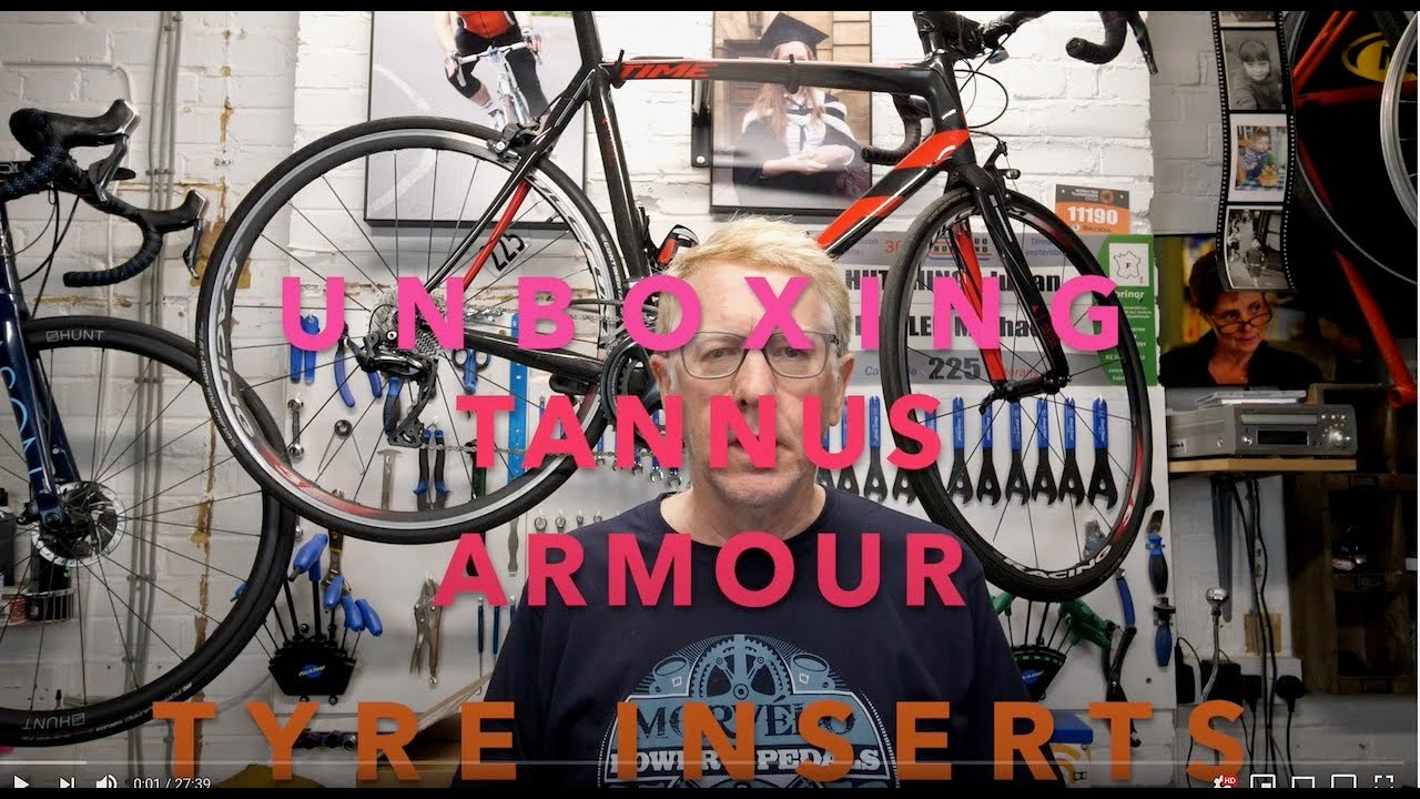 Unboxing Tannus Armour tyre inserts and partial installation