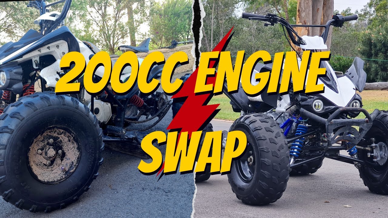 200cc Swapped Kids ATV And All Round MASSIVE Suspention Upgrade Part 1