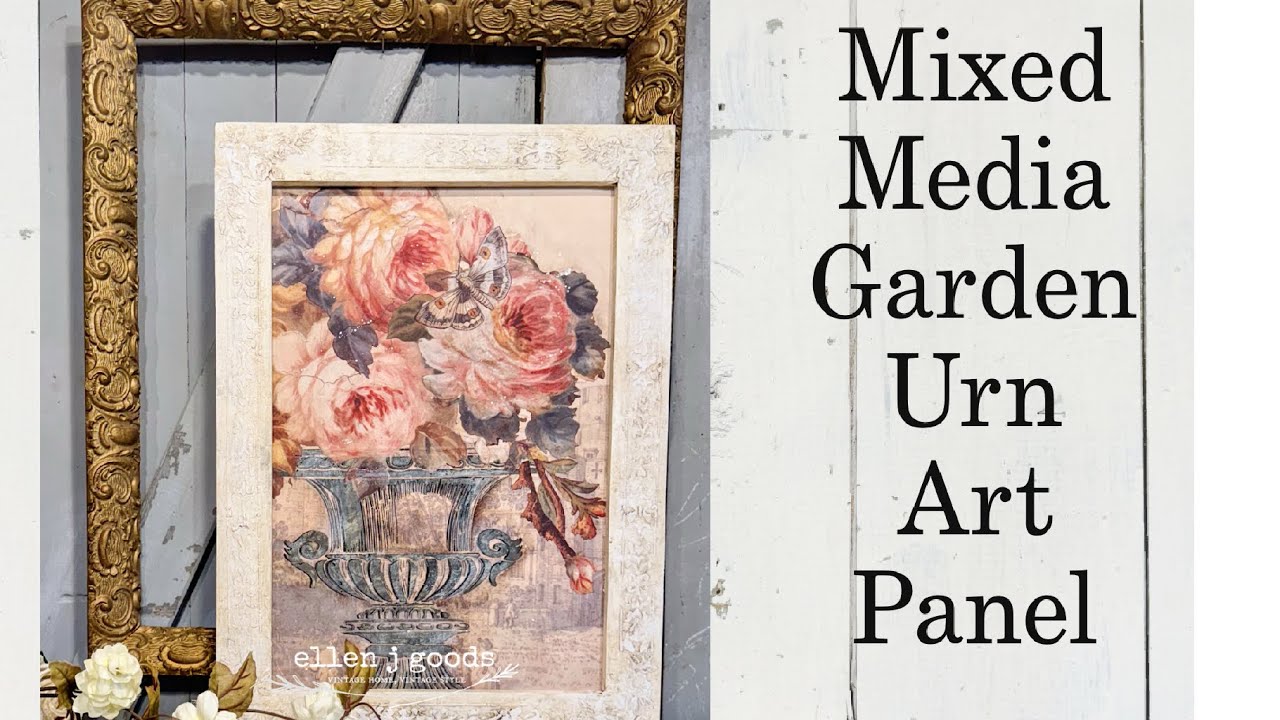 Mixed Media Garden Urn Art Panel!