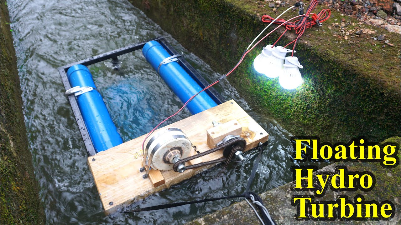 DIY Floating hydro turbines using Archimedes screws. Archimedes' turbine