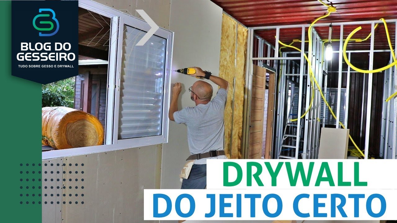 COLOCANDO GESSO DRYWALL NO CONTAINER PASSO A PASSO