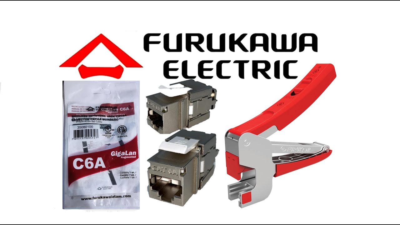 COMO PONCHAR JACK GIGALAN FURUKAWA CAT 6A BLINDADO (90° Y 180°)