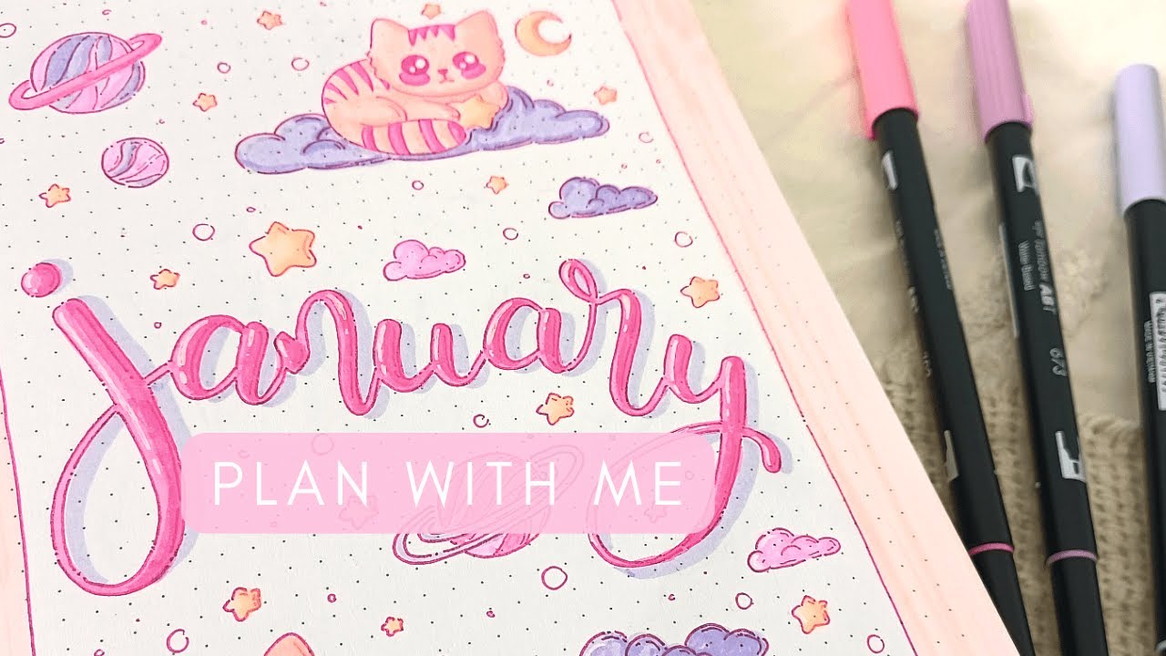 🌸 January Plan With Me 🌸 Bullet Journal Setup